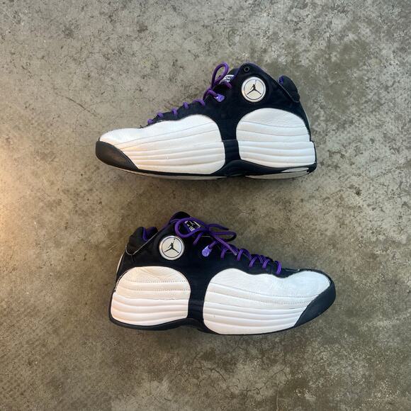 Jordan Other - Jordan Pro Strong White Court Purple Size 8 Retro Basketball Sneaker